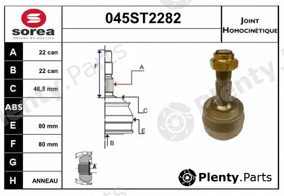 Startcar 045ST2282 — Joint Kit, drive shaft