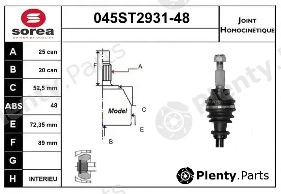 Startcar 045ST2931-48 — Joint Kit, drive shaft