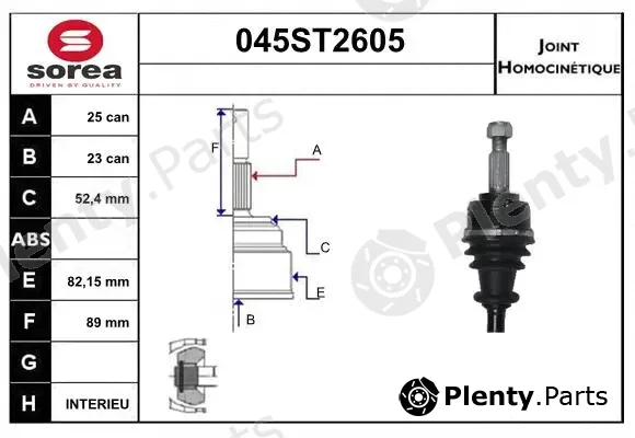 Startcar 045ST2605 — Joint Kit, drive shaft