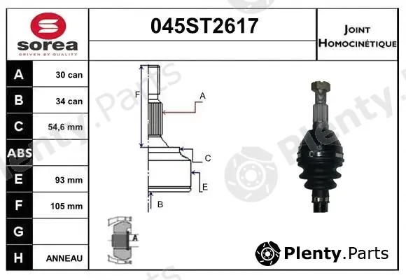 Startcar 045ST2617 — Joint Kit, drive shaft