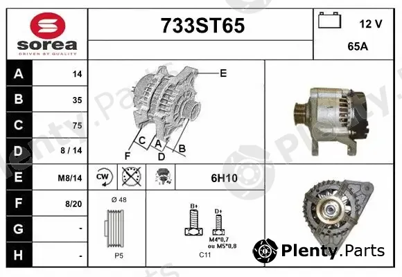 Startcar 733ST65 — Alternator