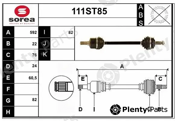 Startcar 111ST85 — Drive Shaft