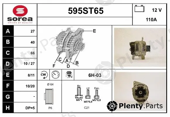 Startcar 595ST65 — Alternator