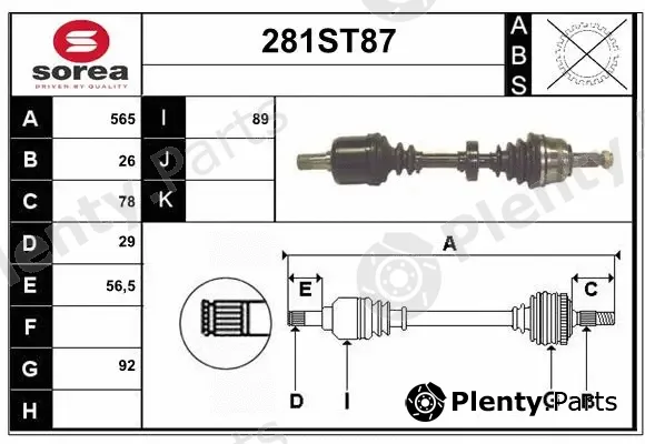 Startcar 281ST87 — Drive Shaft