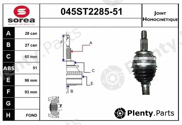 Startcar 045ST2285-51 — Joint Kit, drive shaft