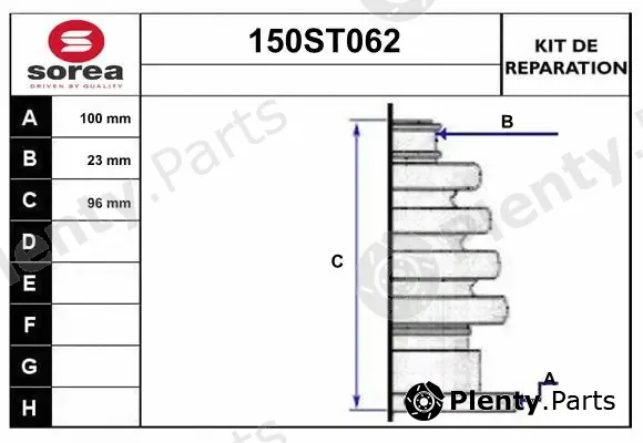 Startcar 150ST062 — Bellow Kit, drive shaft