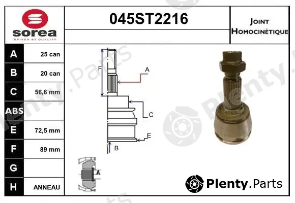 Startcar 045ST2216 — Joint Kit, drive shaft