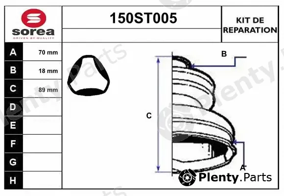 Startcar 150ST005 — Bellow Kit, drive shaft