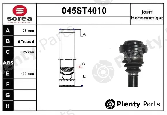 Startcar 045ST4010 — Joint Kit, drive shaft