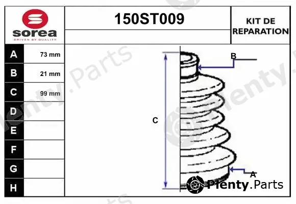 Startcar 150ST009 — Bellow Kit, drive shaft