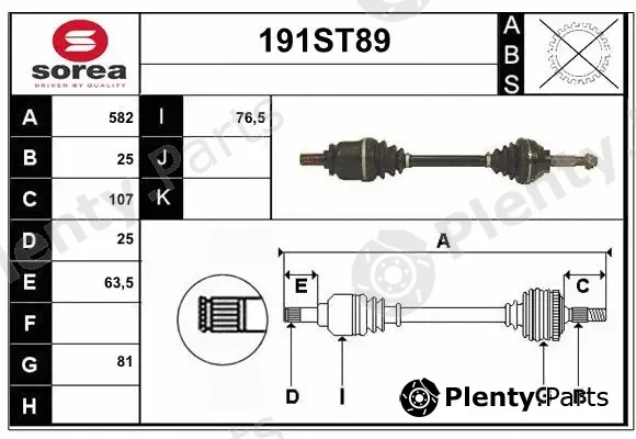 Startcar 191ST89 — Drive Shaft