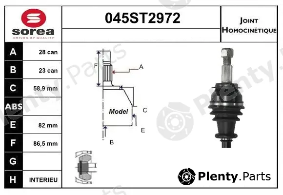 Startcar 045ST2972 — Joint Kit, drive shaft