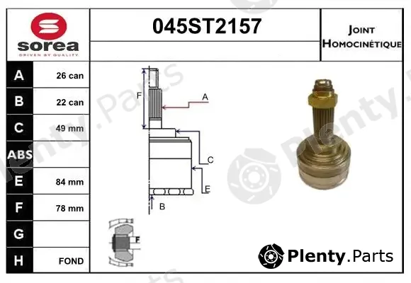 Startcar 045ST2157 — Joint Kit, drive shaft