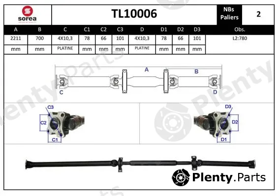 Startcar TL10006 — Propshaft, axle drive