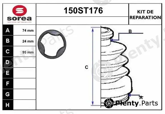 Startcar 150ST176 — Bellow Kit, drive shaft