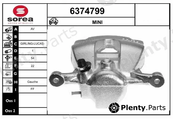 Startcar 6374799 — Brake Caliper