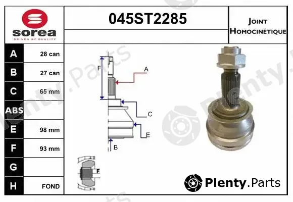 Startcar 045ST2285 — Joint Kit, drive shaft