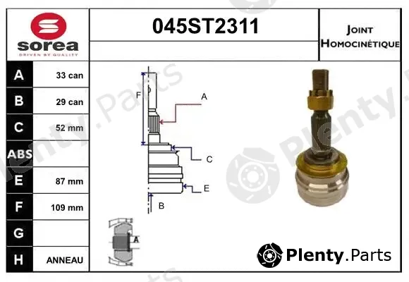 Startcar 045ST2311 — Joint Kit, drive shaft