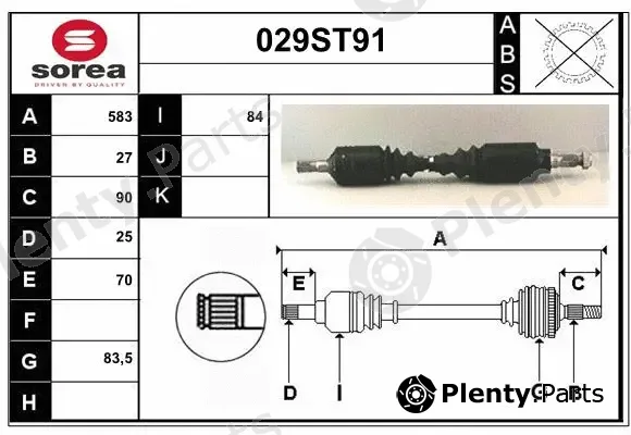 Startcar 029ST91 — Drive Shaft