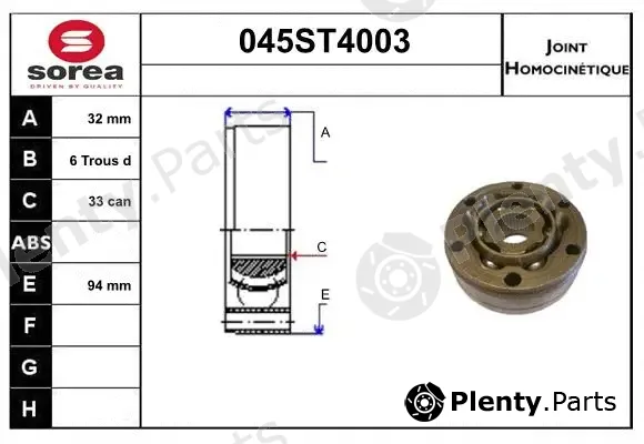 Startcar 045ST4003 — Joint Kit, drive shaft
