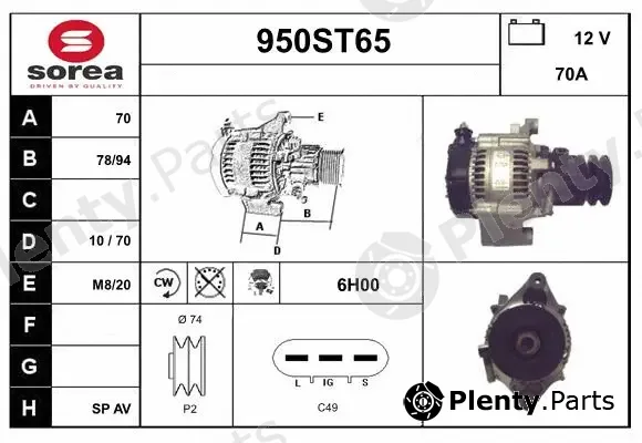 Startcar 950ST65 — Alternator