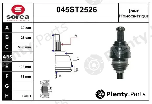 Startcar 045ST2526 — Joint Kit, drive shaft