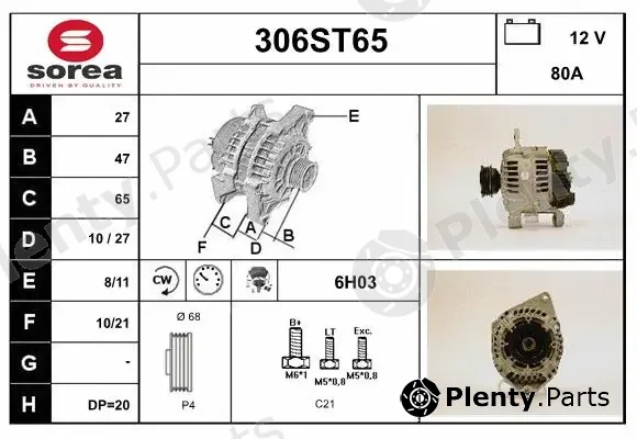Startcar 306ST65 — Alternator
