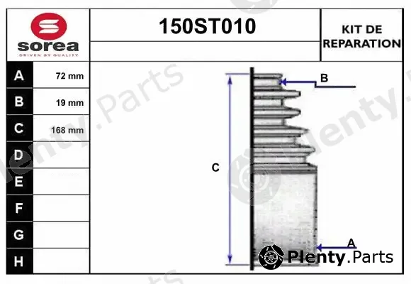 Startcar 150ST010 — Bellow Kit, drive shaft