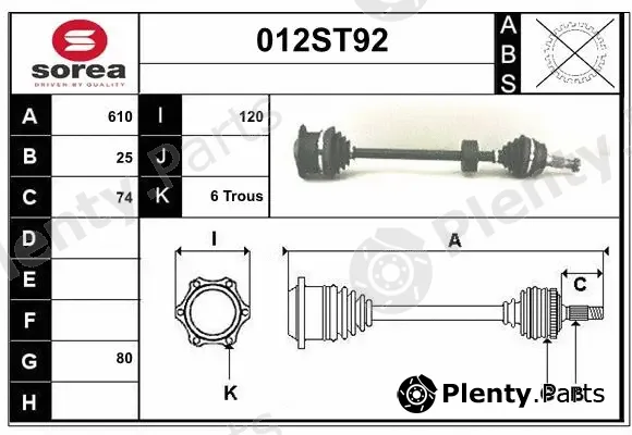 Startcar 012ST92 — Drive Shaft