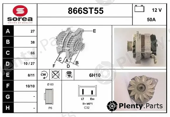 Startcar 866ST55 — Alternator