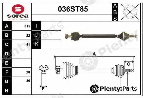 Startcar 036ST85 — Drive Shaft