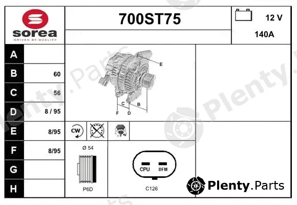 Startcar 700ST75 — Alternator