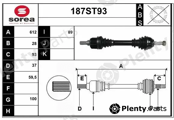 Startcar 187ST93 — Drive Shaft