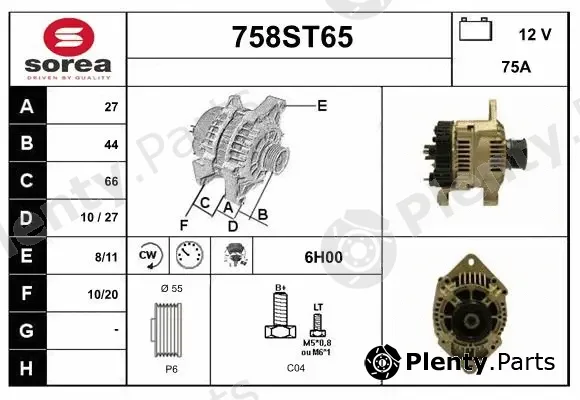 Startcar 758ST65 — Alternator