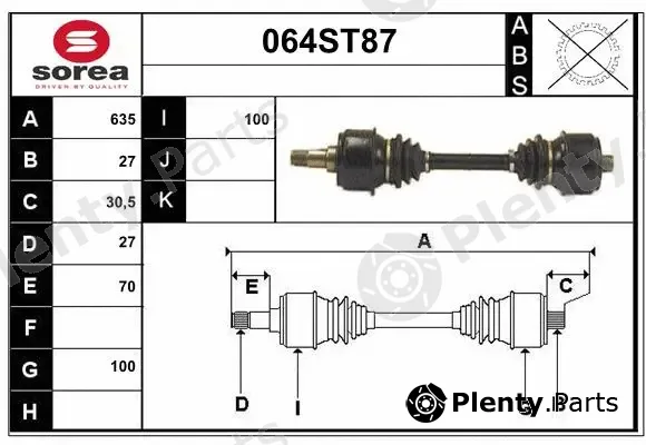 Startcar 064ST87 — Drive Shaft
