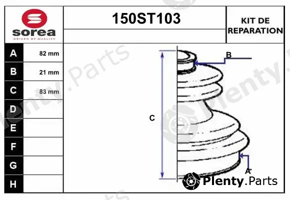 Startcar 150ST103 — Bellow Kit, drive shaft