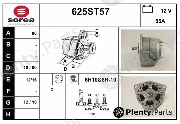 Startcar 625ST57 — Alternator