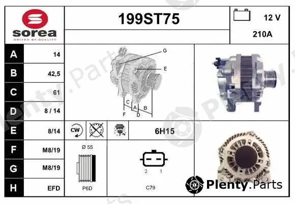 Startcar 199ST75 — Alternator