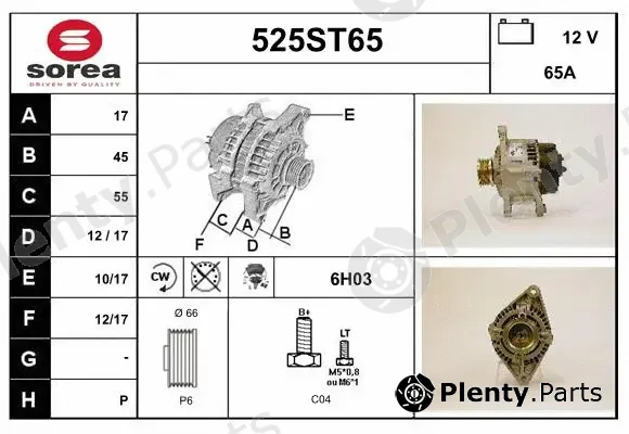 Startcar 525ST65 — Alternator