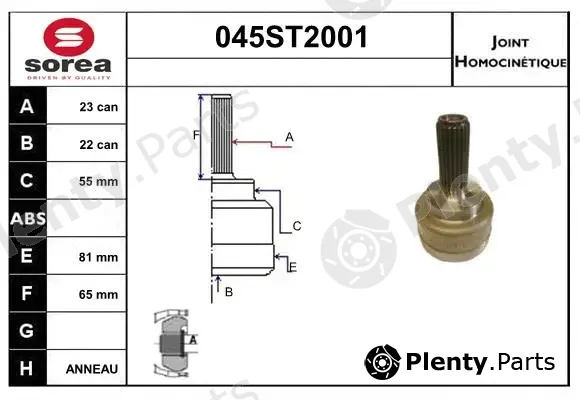 Startcar 045ST2001 — Joint Kit, drive shaft