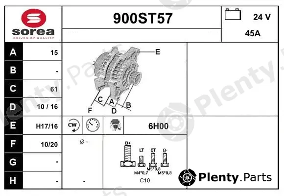 Startcar 900ST57 — Alternator
