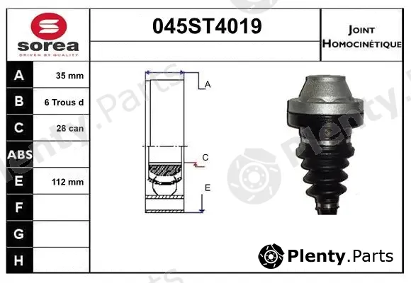 Startcar 045ST4019 — Joint Kit, drive shaft