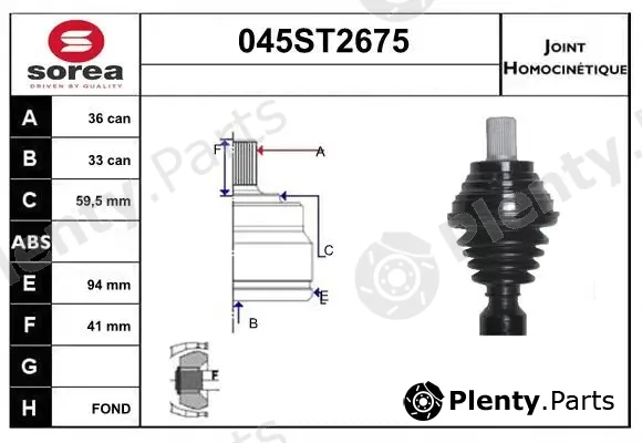 Startcar 045ST2675 — Joint Kit, drive shaft