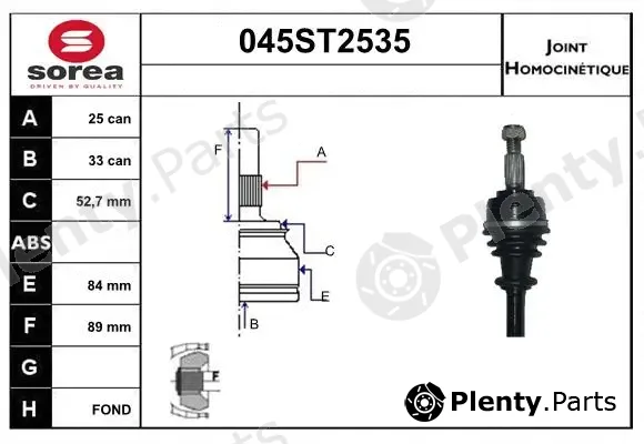 Startcar 045ST2535 — Joint Kit, drive shaft