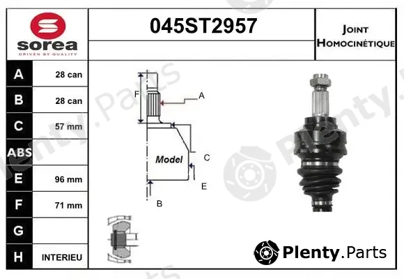 Startcar 045ST2957 — Joint Kit, drive shaft