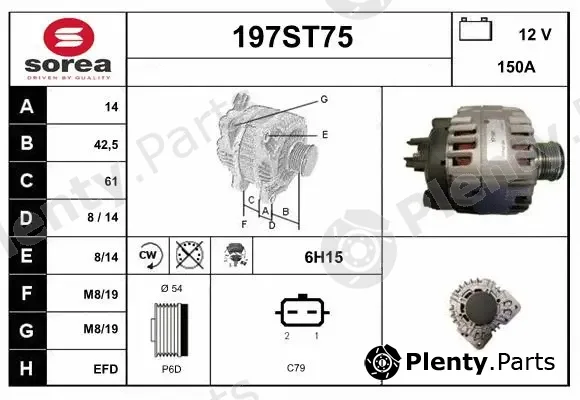Startcar 197ST75 — Alternator