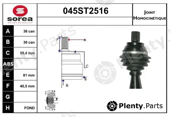 Startcar 045ST2516 — Joint Kit, drive shaft