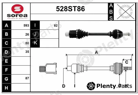 Startcar 528ST86 — Drive Shaft