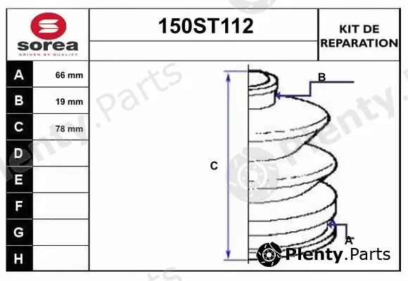 Startcar 150ST112 — Bellow Kit, drive shaft