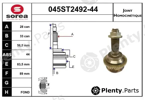 Startcar 045ST2492-44 — Joint Kit, drive shaft